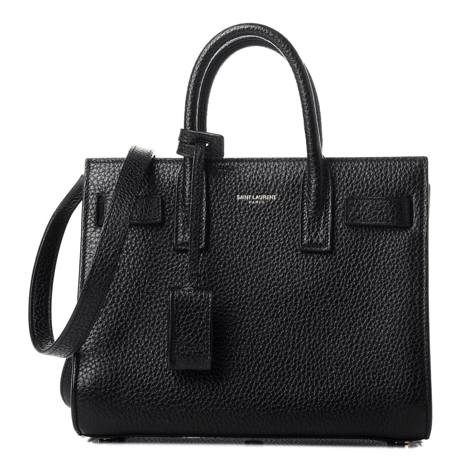 Saint Laurent Grained Calfskin Nano Sac De Jour Black 1 of 11