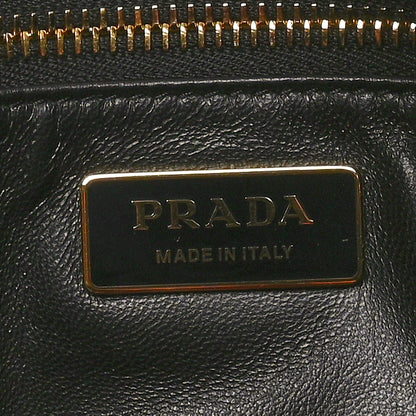 Prada Soft Calfskin Aimee Shoulder Bag Black 5 of 8
