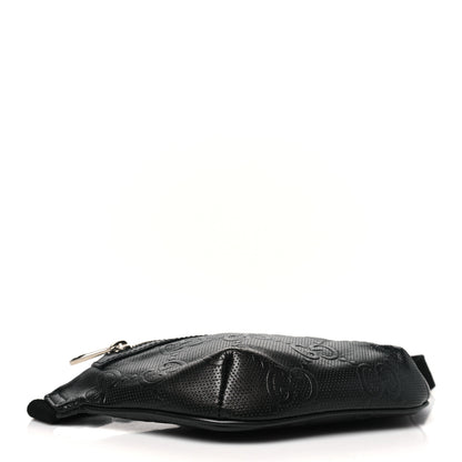 Gucci Calfskin GG Tennis Embossed Belt Bag Black 4 of 11