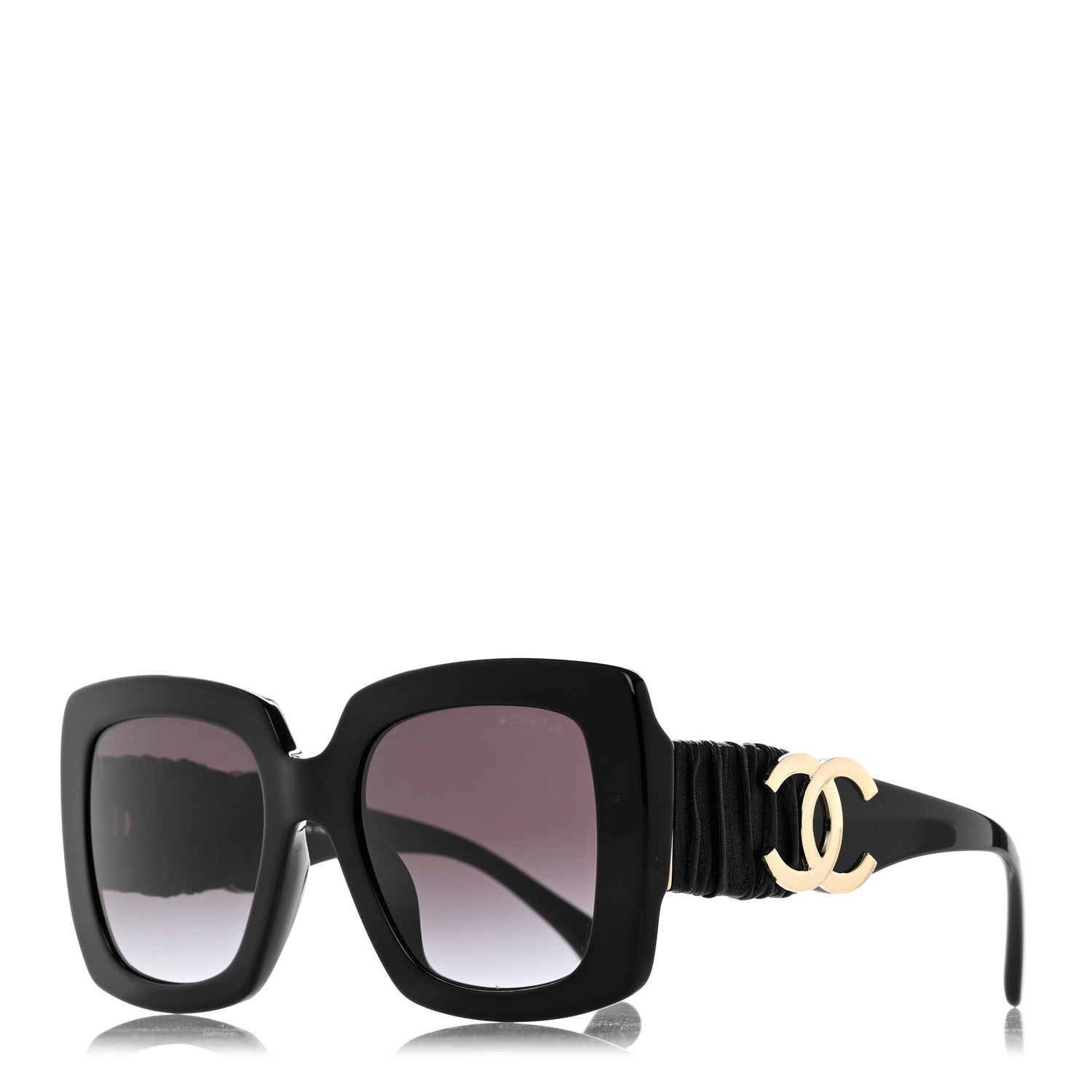 Chanel Acetate Calfskin Square Sunglasses 5474-Q-A Black 1 of 8