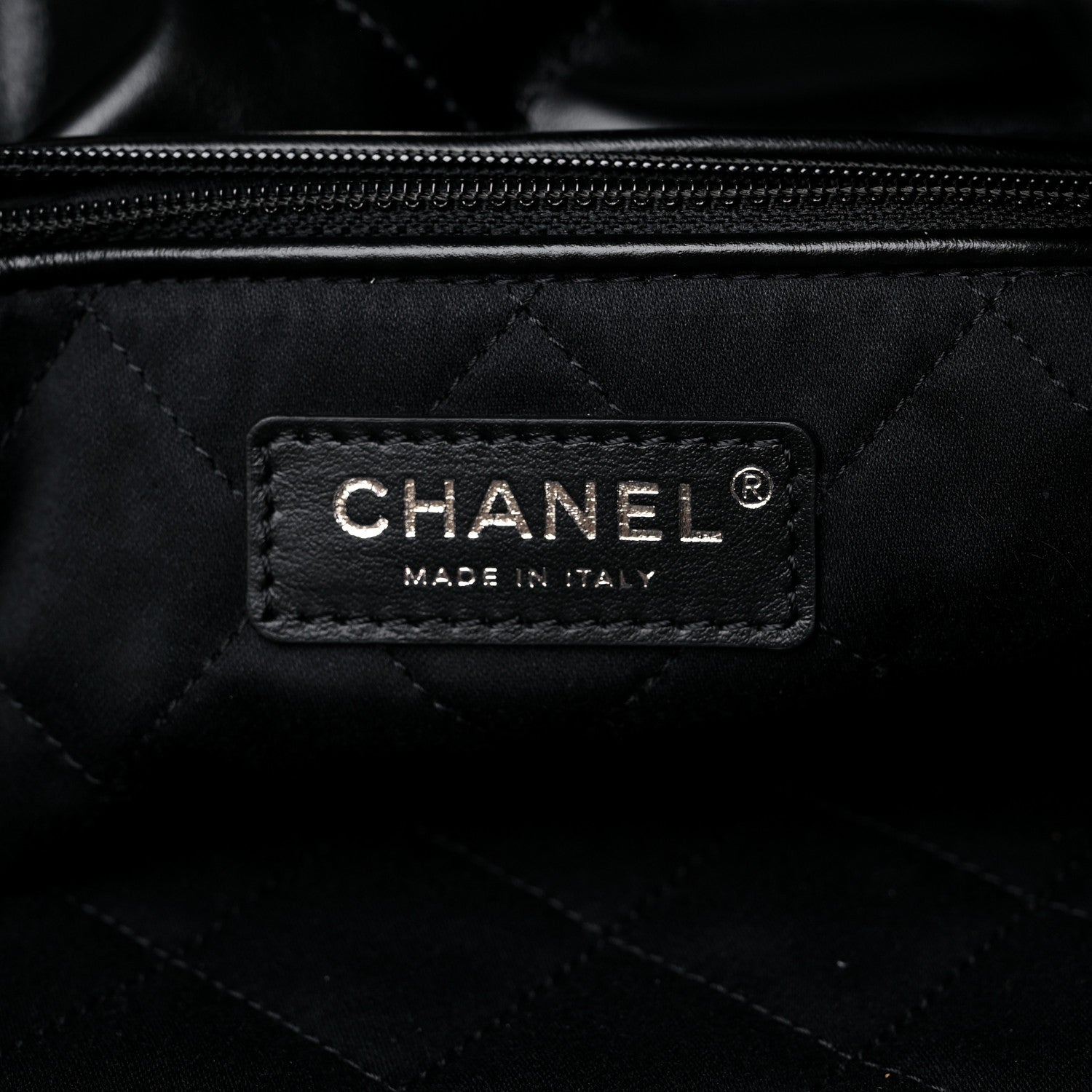 Chanel Shiny Calfskin Quilted Large Chanel 22 Black 7 of 10