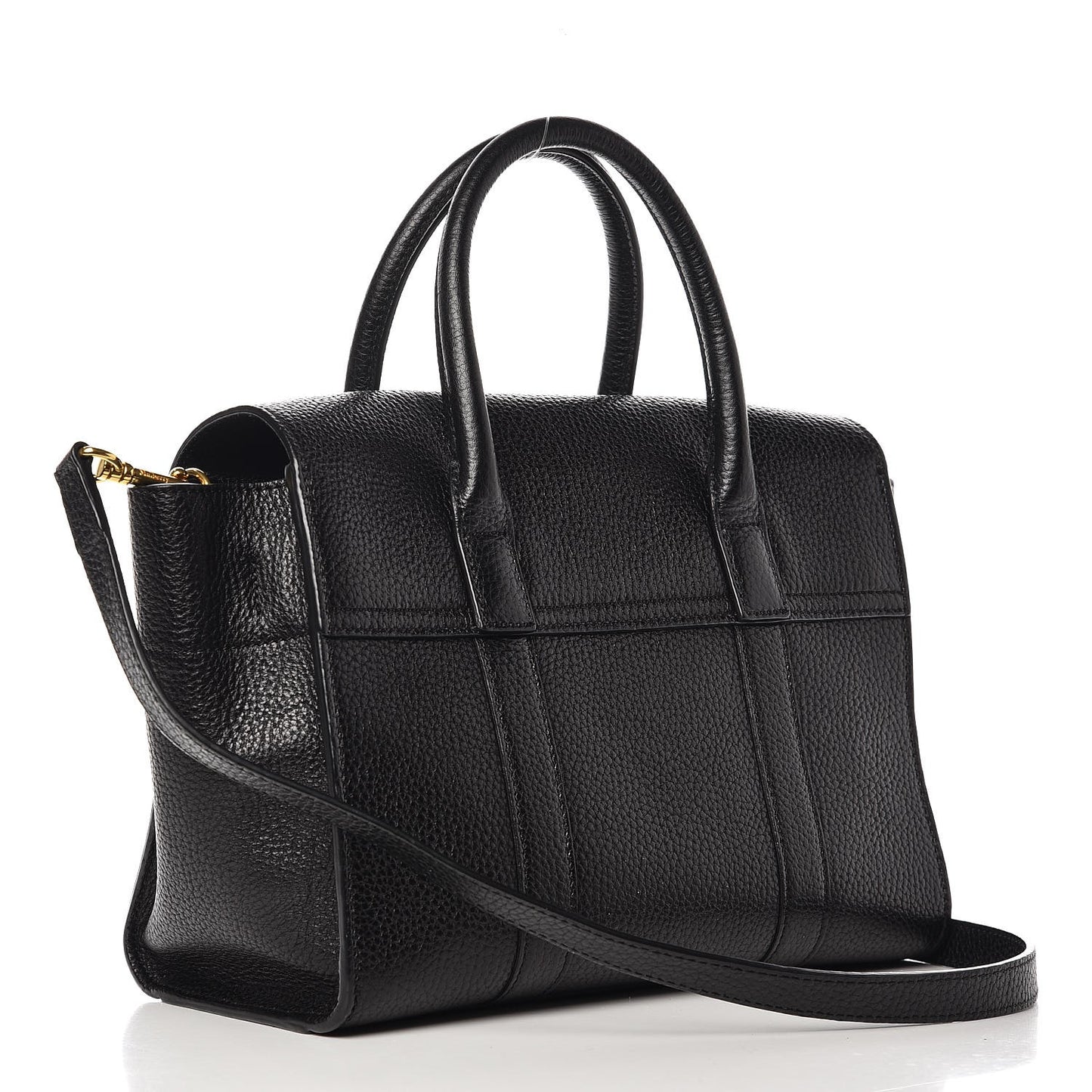 Natural Grain Leather Small New Bayswater Black