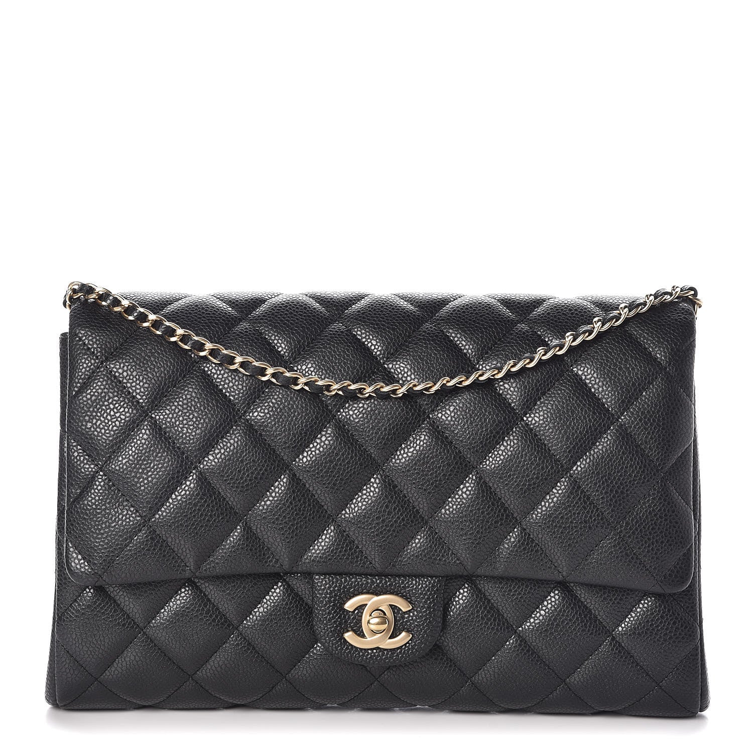 Chanel Caviar Quilted Clutch With Chain Flap Black 1 of 10