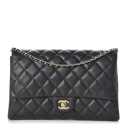 Chanel Caviar Quilted Clutch With Chain Flap Black 1 of 10