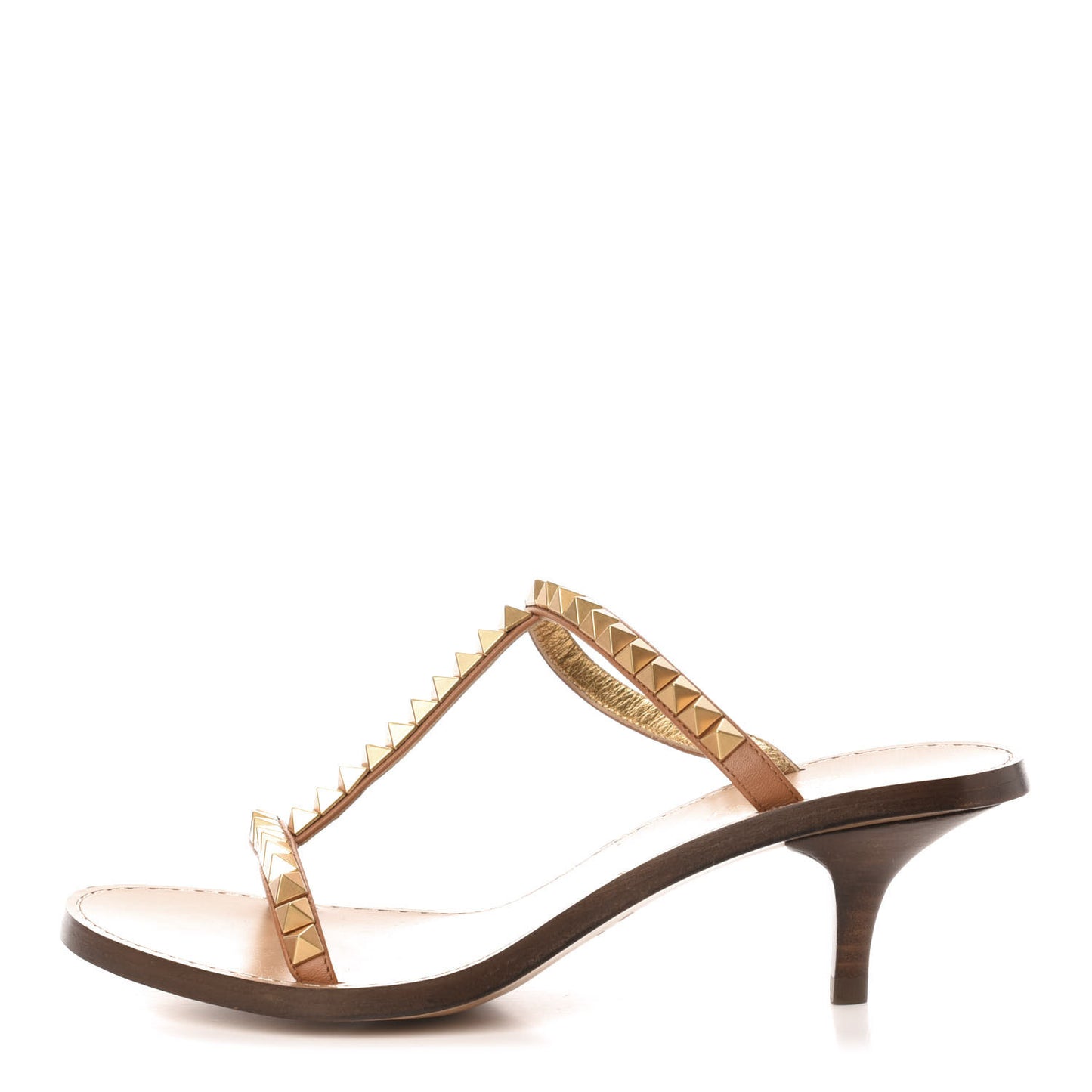 Calfskin Rockstud No Limit Sandals 35 Tan