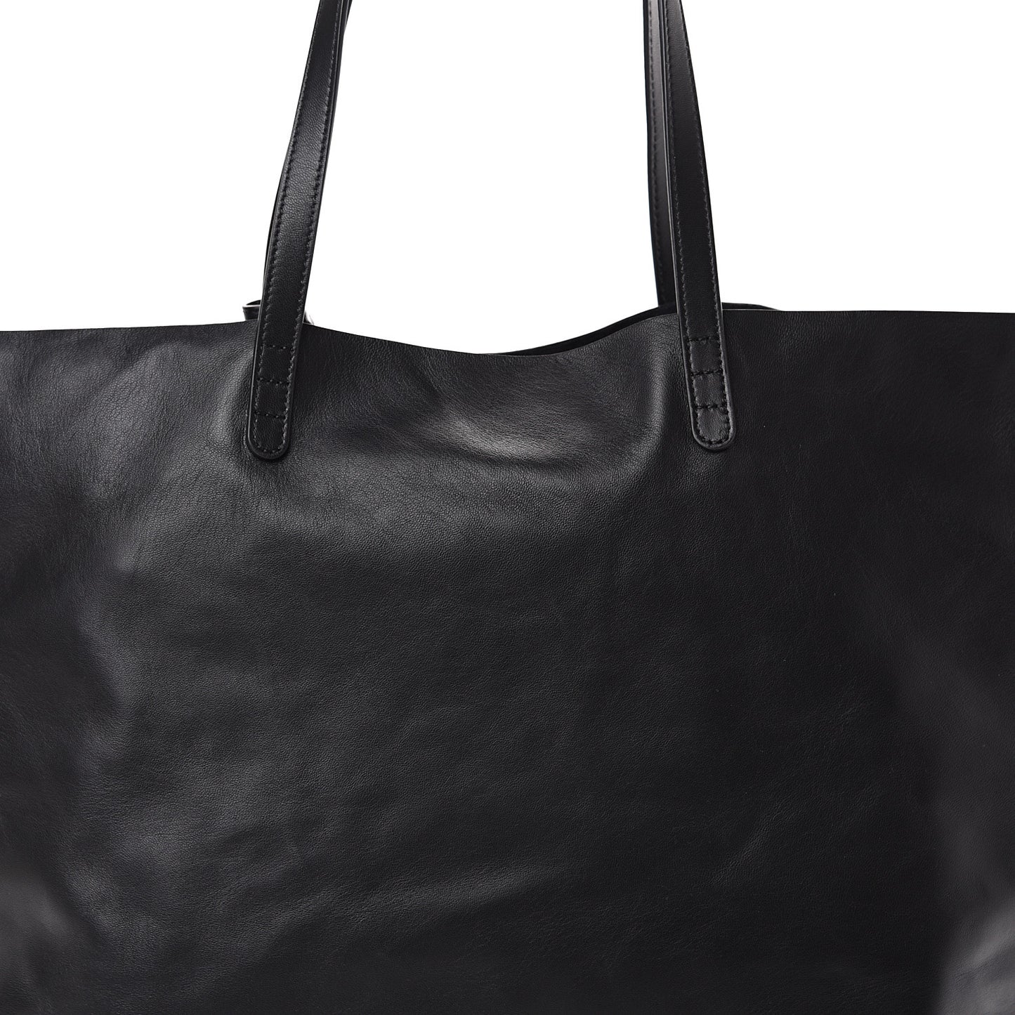 Lambskin Oversized Tote Black