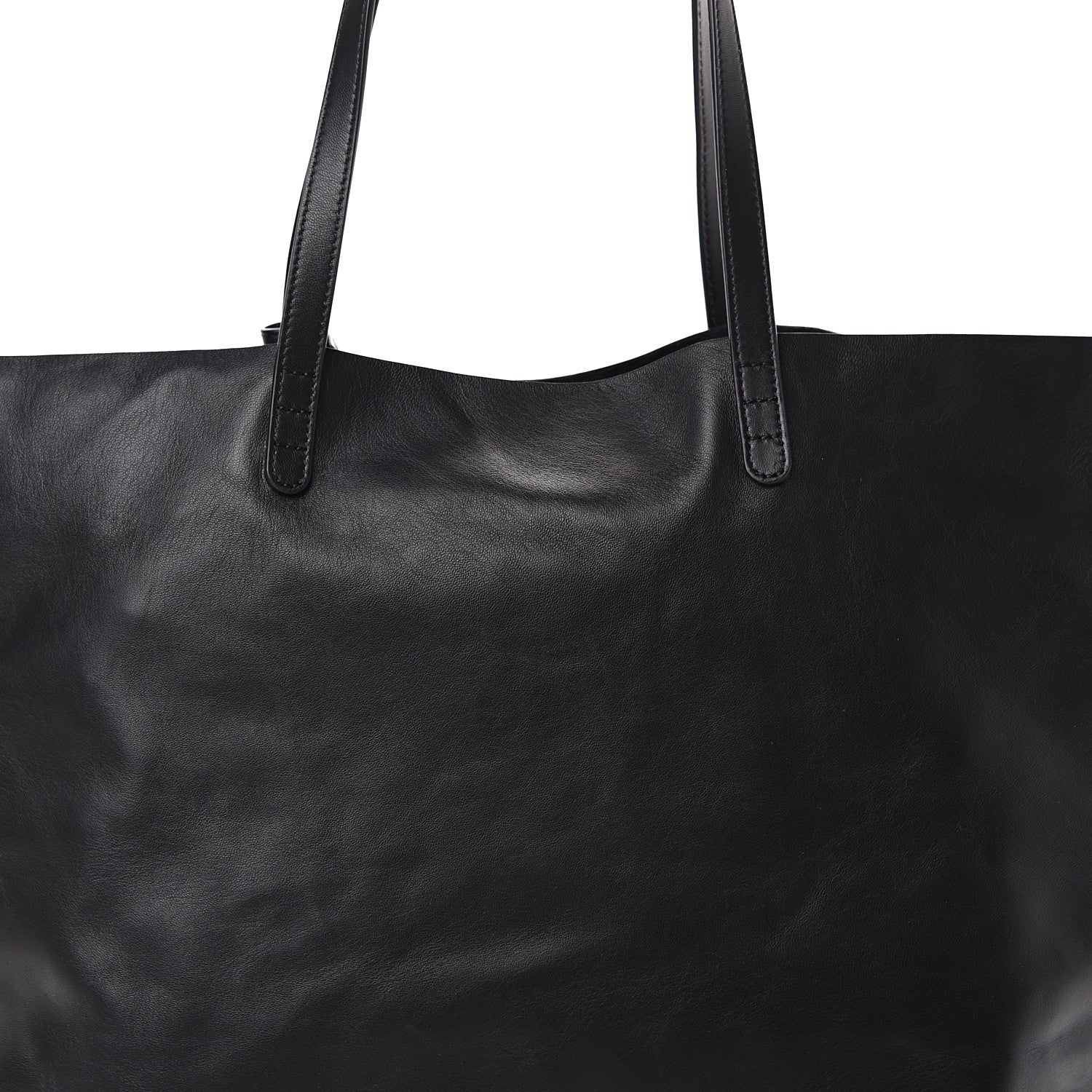 Mansur Gavriel Lambskin Oversized Tote Black 8 of 12