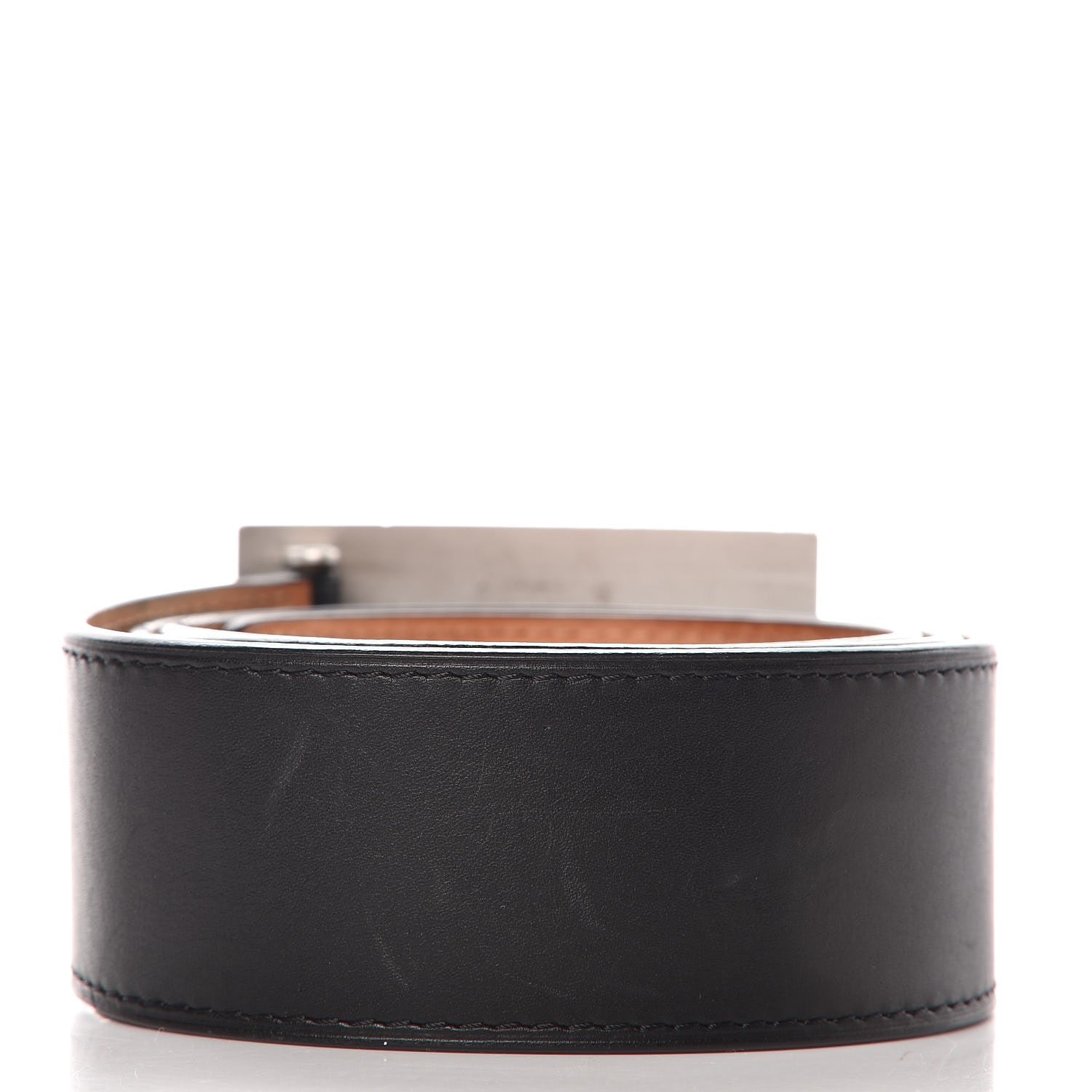 Louis Vuitton Calfskin Jeans Belt 90 36 Black 3 of 9