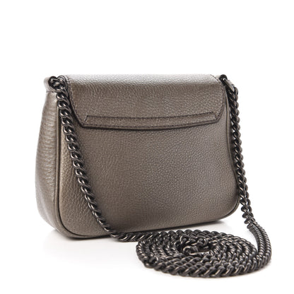 Gucci Metallic Pebbled Calfskin Small Soho Flap Crossbody Sasso 3 of 11