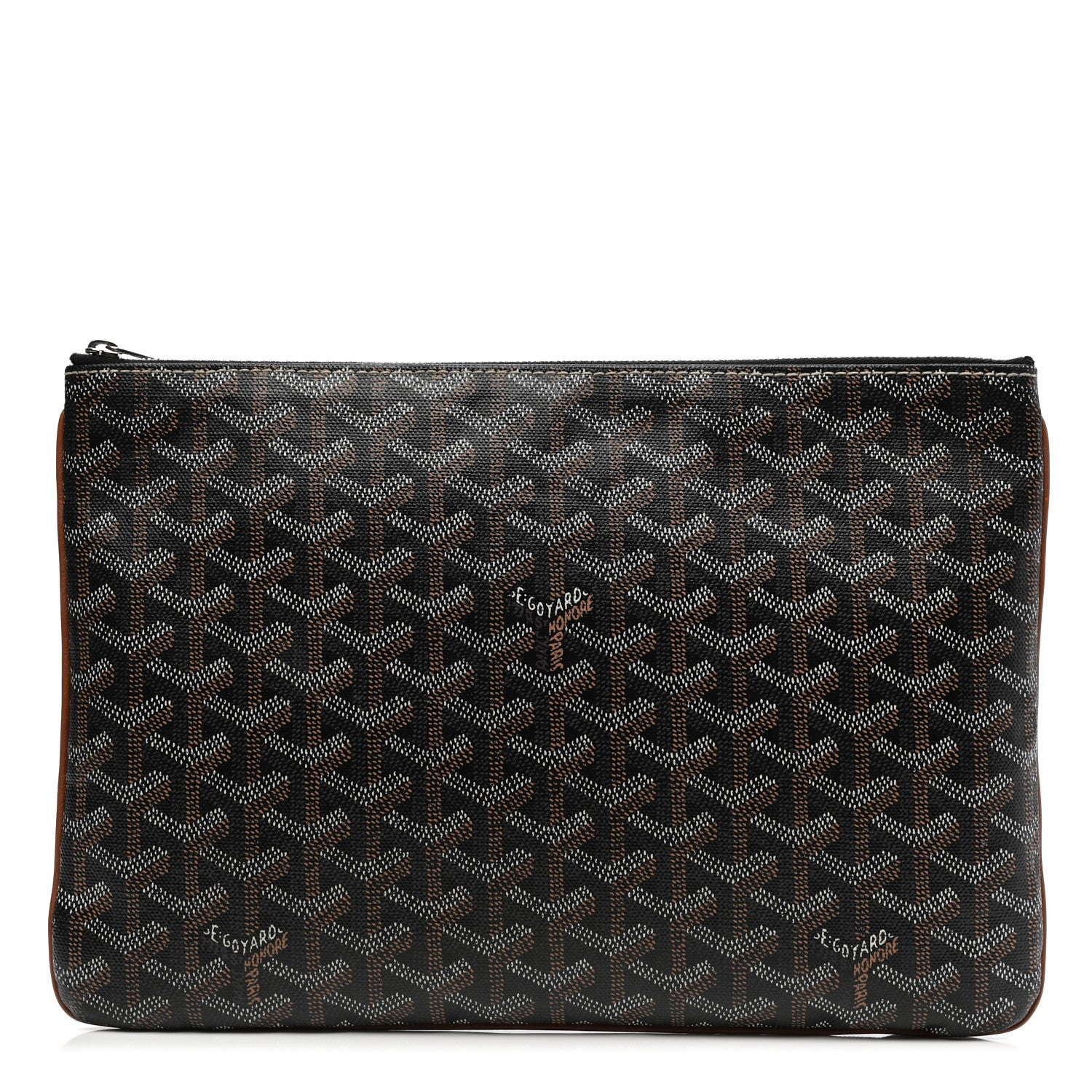 Goyard Goyardine Senat Pochette MM Black Gold 1 of 13