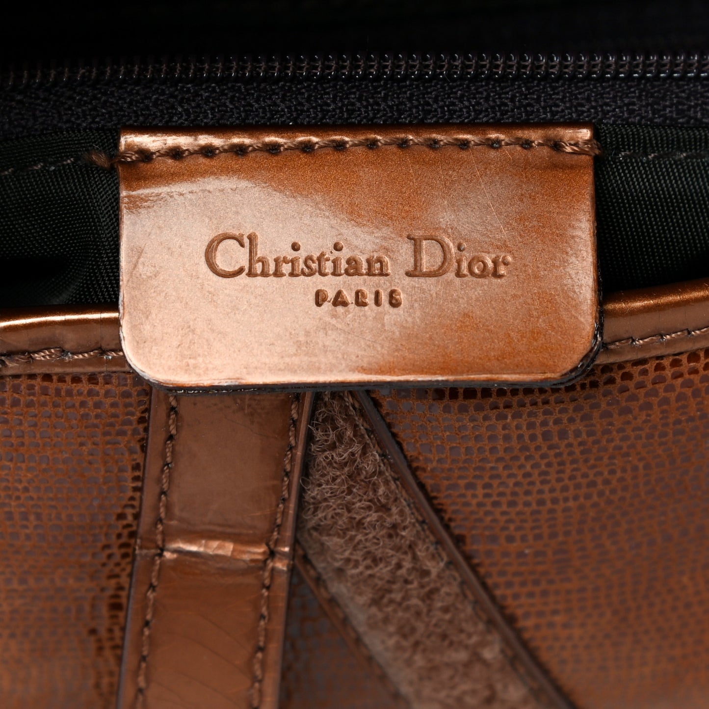 Lizard Double Saddle Bag Brown