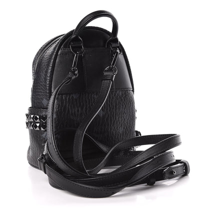 MCM Visetos Studded X-Mini Bebe Boo Backpack Black 3 of 9