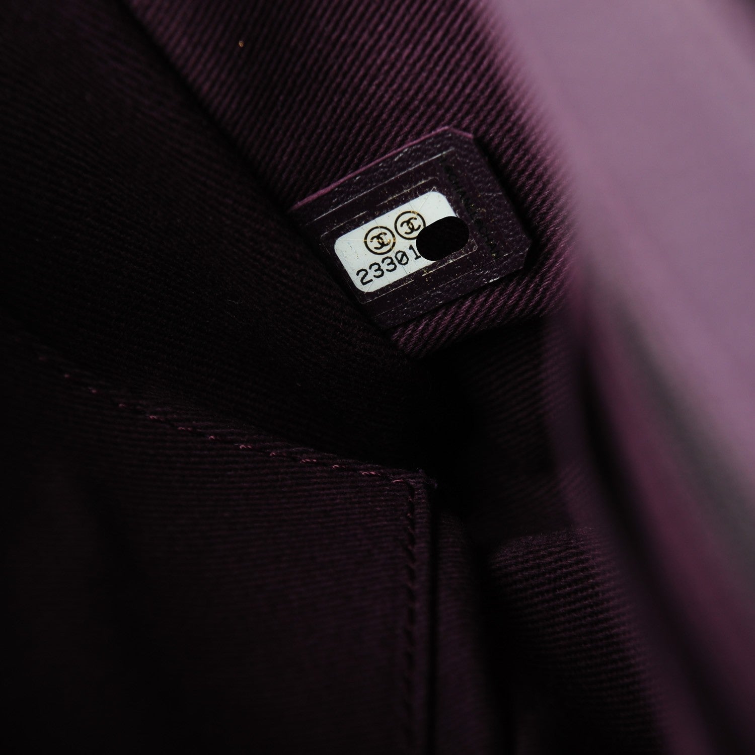 Chanel Washed Caviar Quilted Large Turn Around Ligne Flap Dark Purple 8 of 8