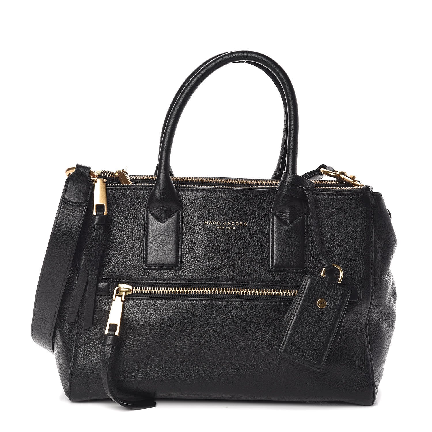 Marc Jacobs Textured Calfskin Medium Incognito Satchel Black 1 of 11