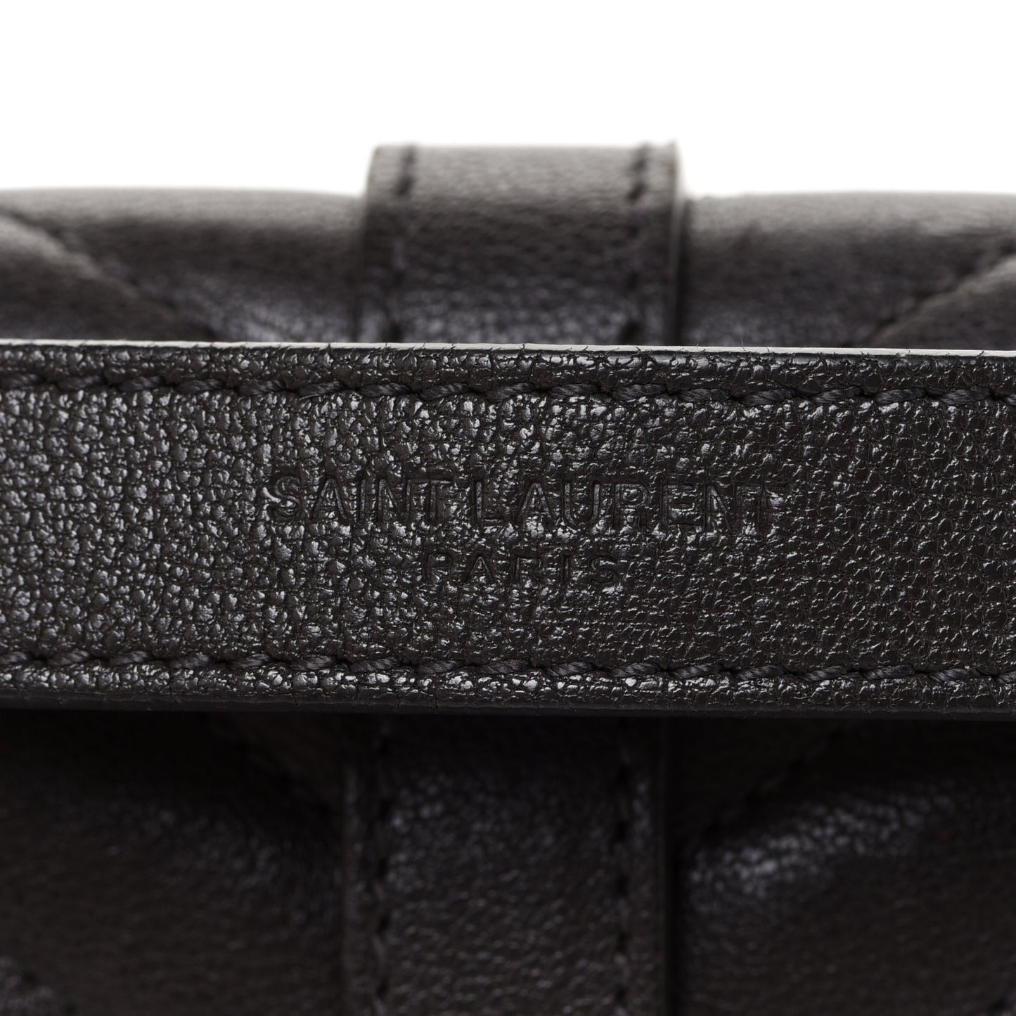 Sheepskin Tri-Quilt Monogram Medium College Bag Coal