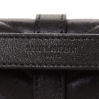 Saint Laurent Sheepskin Tri-Quilt Monogram Medium College Bag Coal 8 of 14