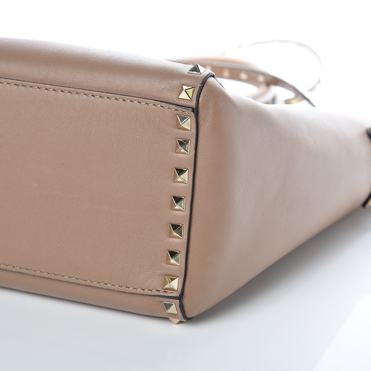 Vitello Rockstud Double Handle Tote Alpaca