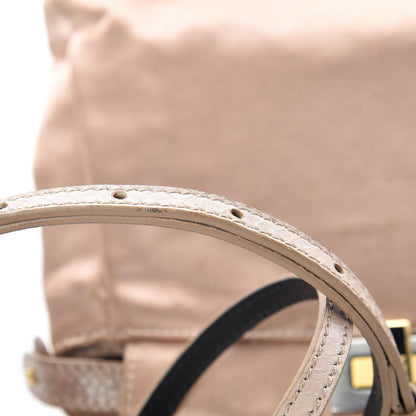 Fendi Satin Watersnake Mini Peekaboo Iconic Satchel Beige 16 of 16