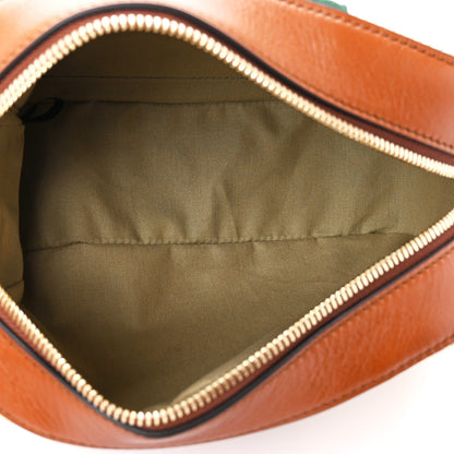 Gucci Vintage Canvas Web Shoulder Bag Sand Cuir 5 of 12