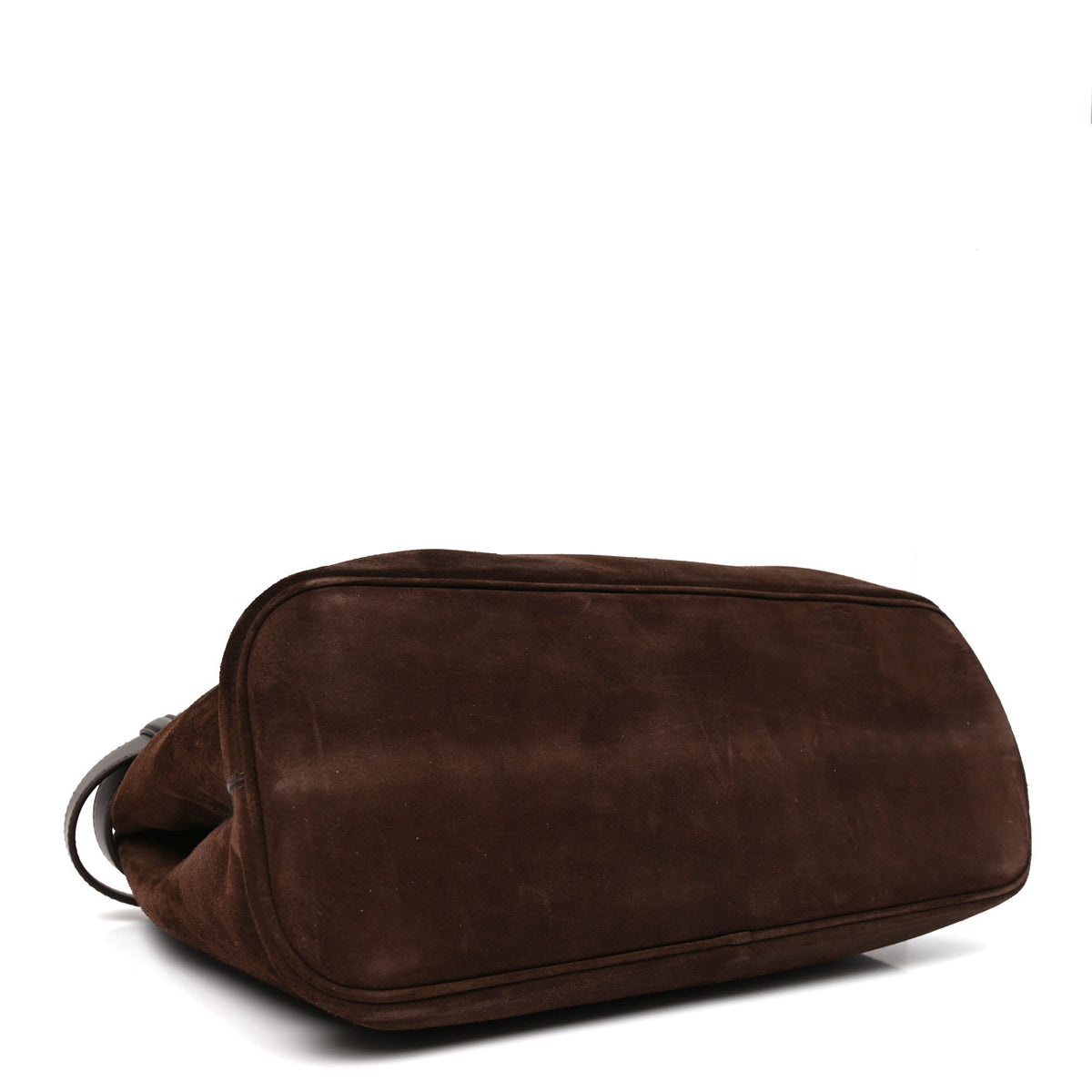 Prada Scamosciato Large Buckle Bag With Belt Cacao 4 of 9