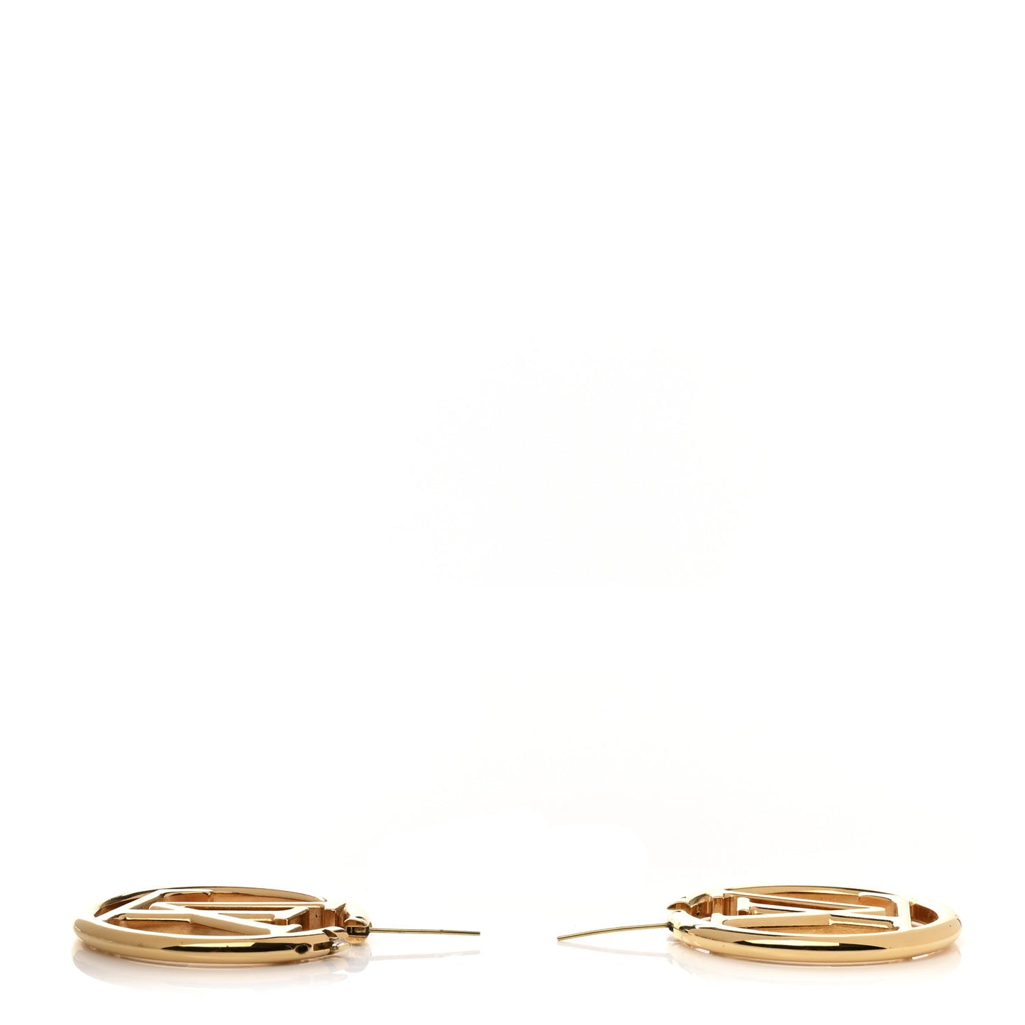 Metal Louise Hoop Earrings Gold