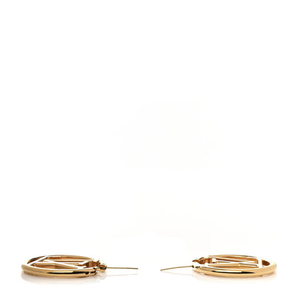 Louis Vuitton Metal Louise Hoop Earrings Gold 3 of 4