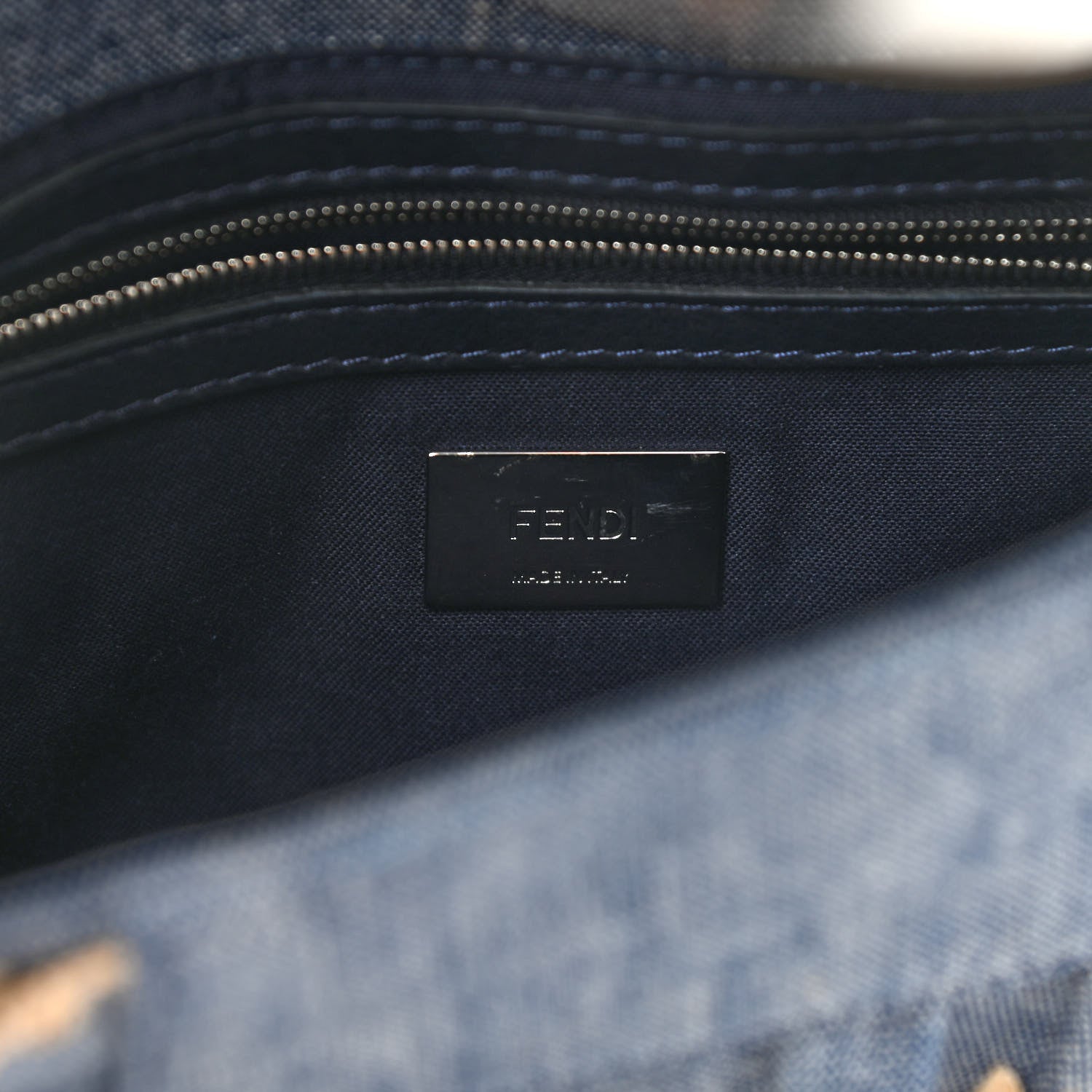 Fendi Denim F is Fendi Multi Waves Baguette Blue 6 of 8