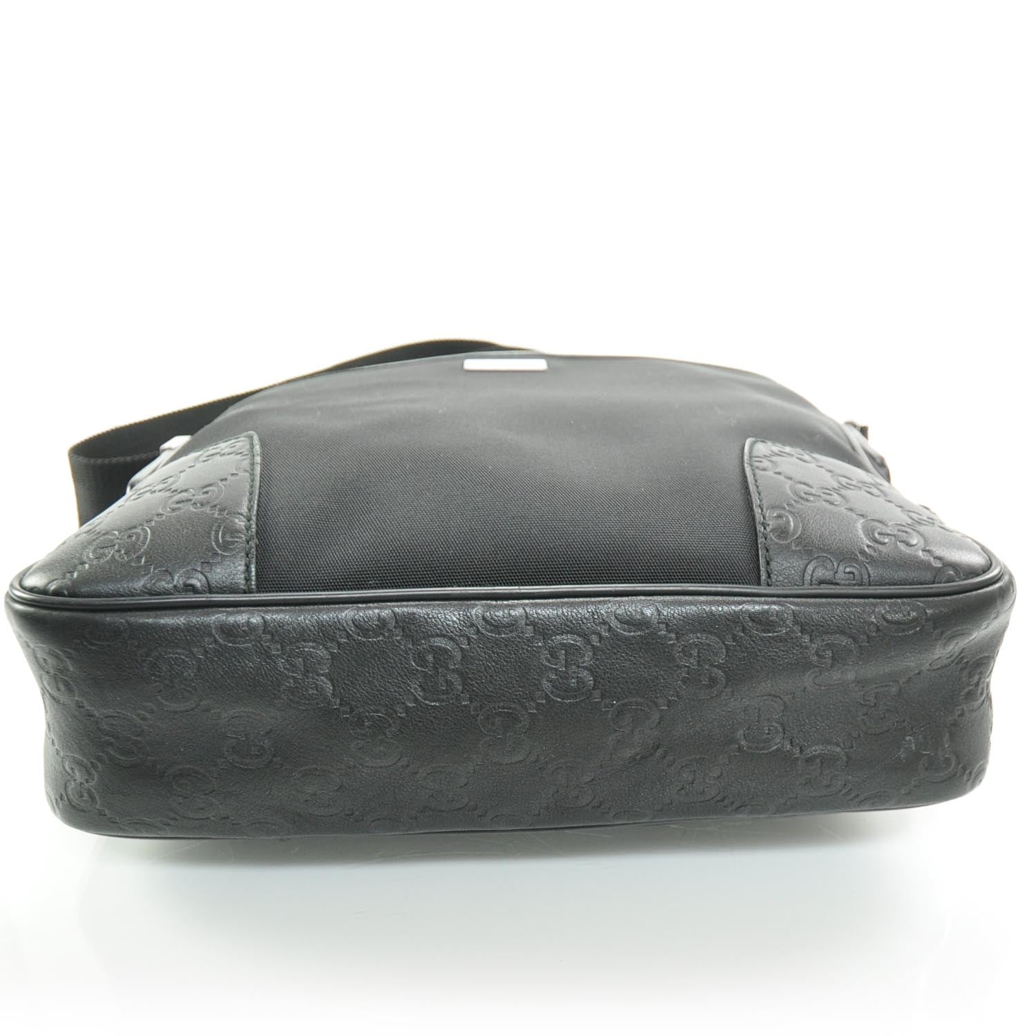 Gucci Guccissima Trim Messenger Bag Black 4 of 8