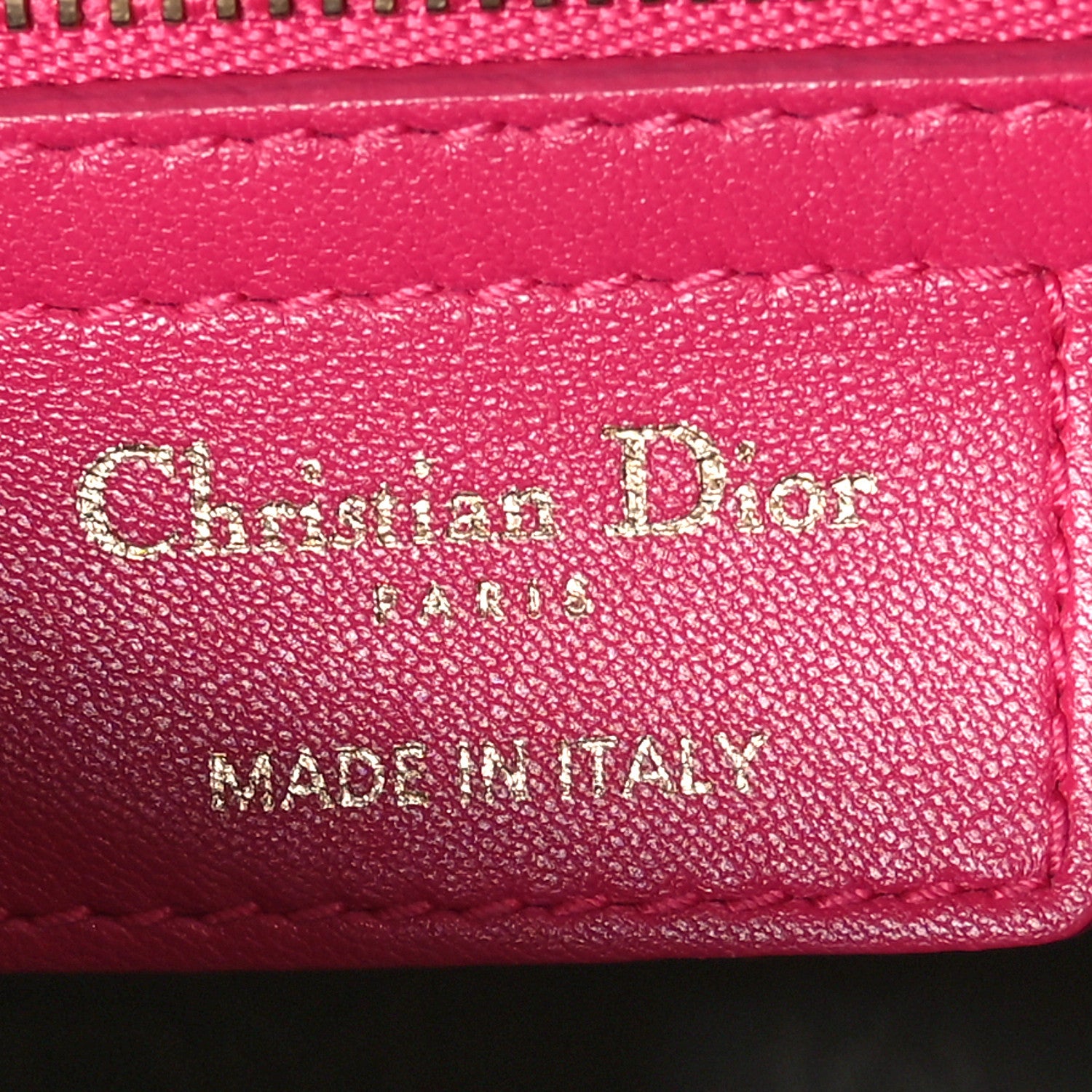 Christian Dior Lambskin Cannage Medium Lady Dior Fuchsia 6 of 10