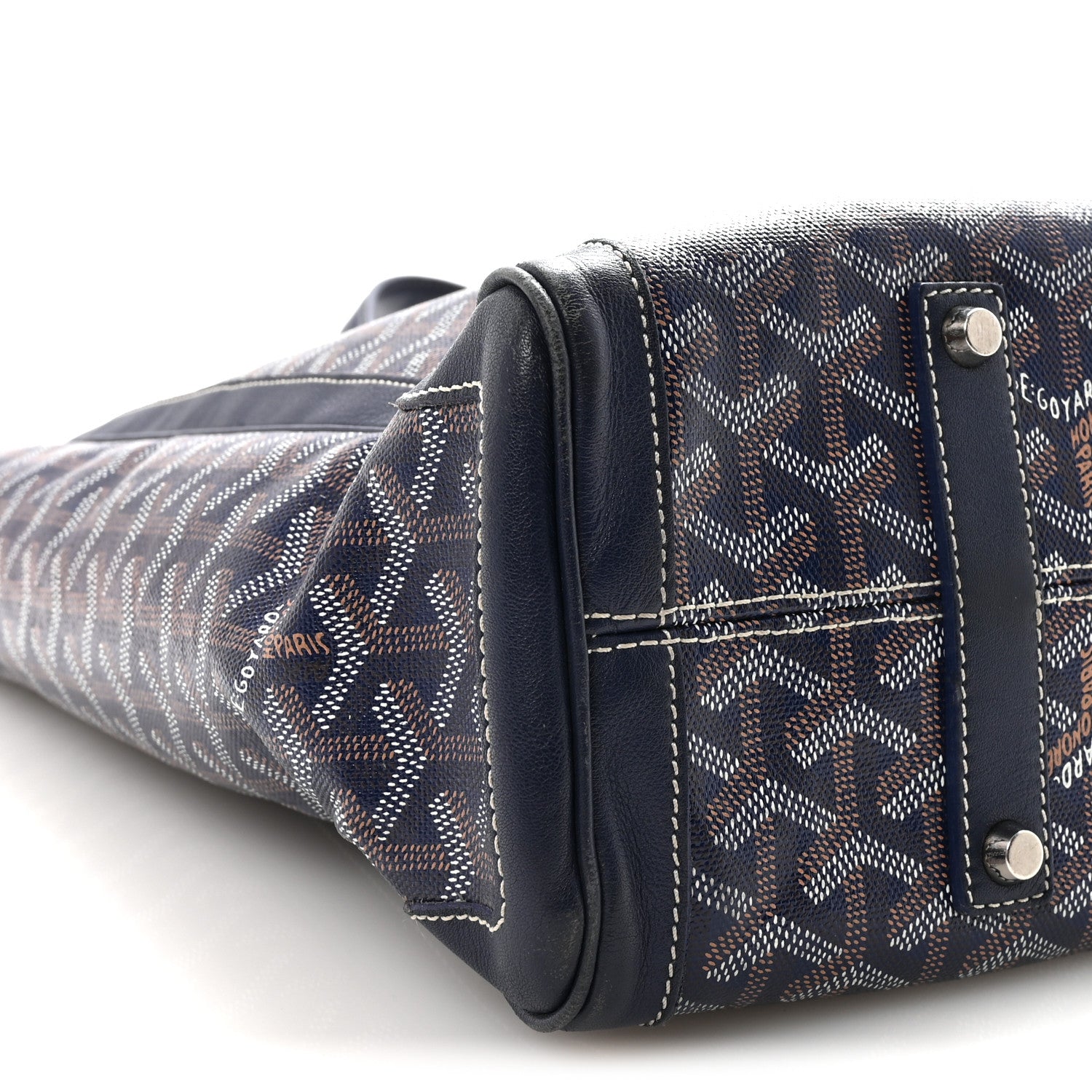 Goyard Goyardine Voltaire III Tote Navy 9 of 10