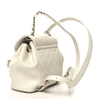 Chanel Lambskin Quilted Small Duma Drawstring Backpack White 3 of 11