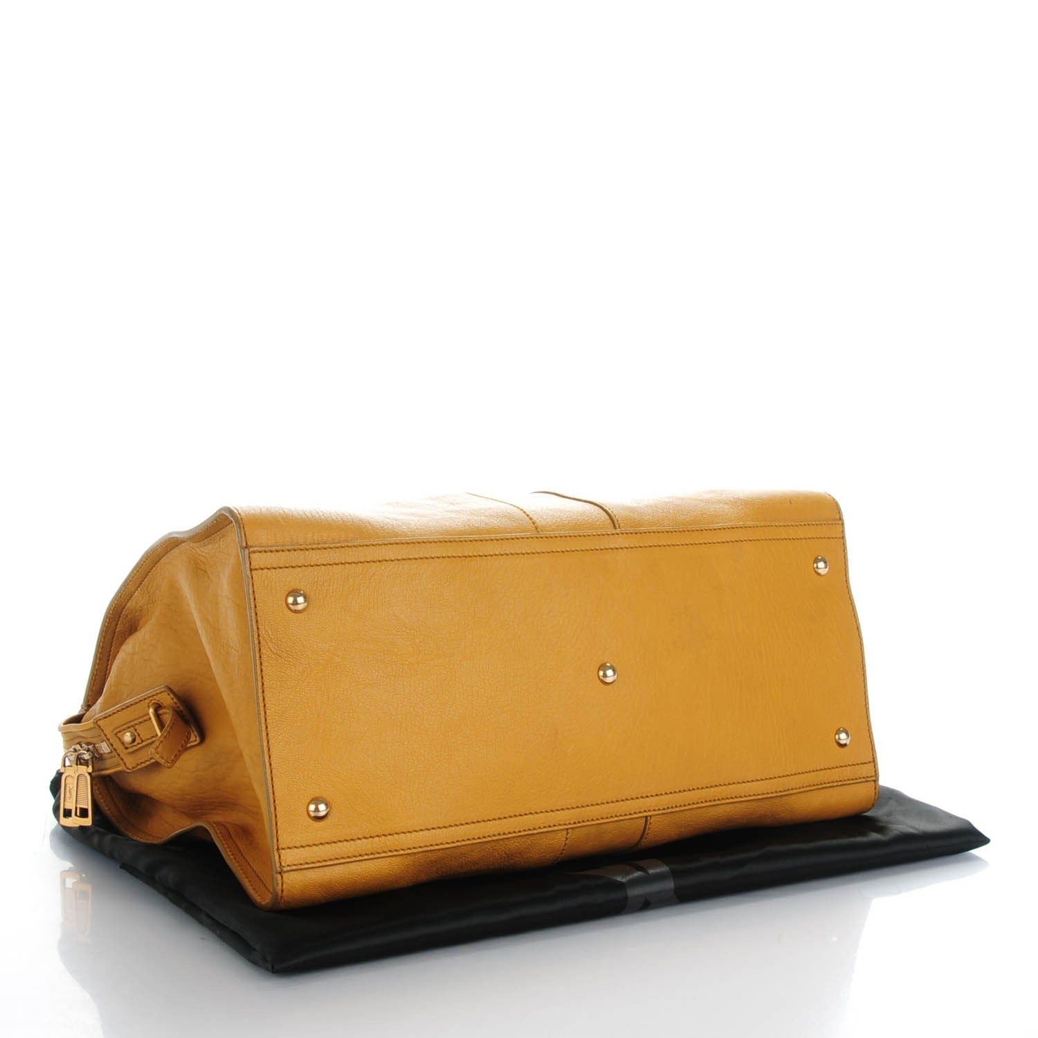 Saint Laurent Sheepskin Large Cabas ChYc Mustard 4 of 8
