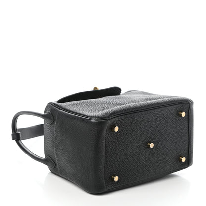 Hermes Taurillon Clemence Lindy 26 Black 4 of 9