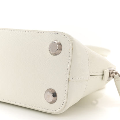 Balenciaga Grained Calfskin XXS Ville Top Handle Bag White Black 11 of 13