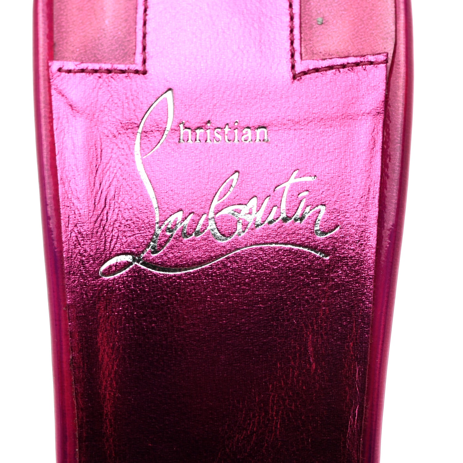Christian Louboutin Patent Psychic Me Dolly 100 Sandals 38.5 Fuxia 6 of 8