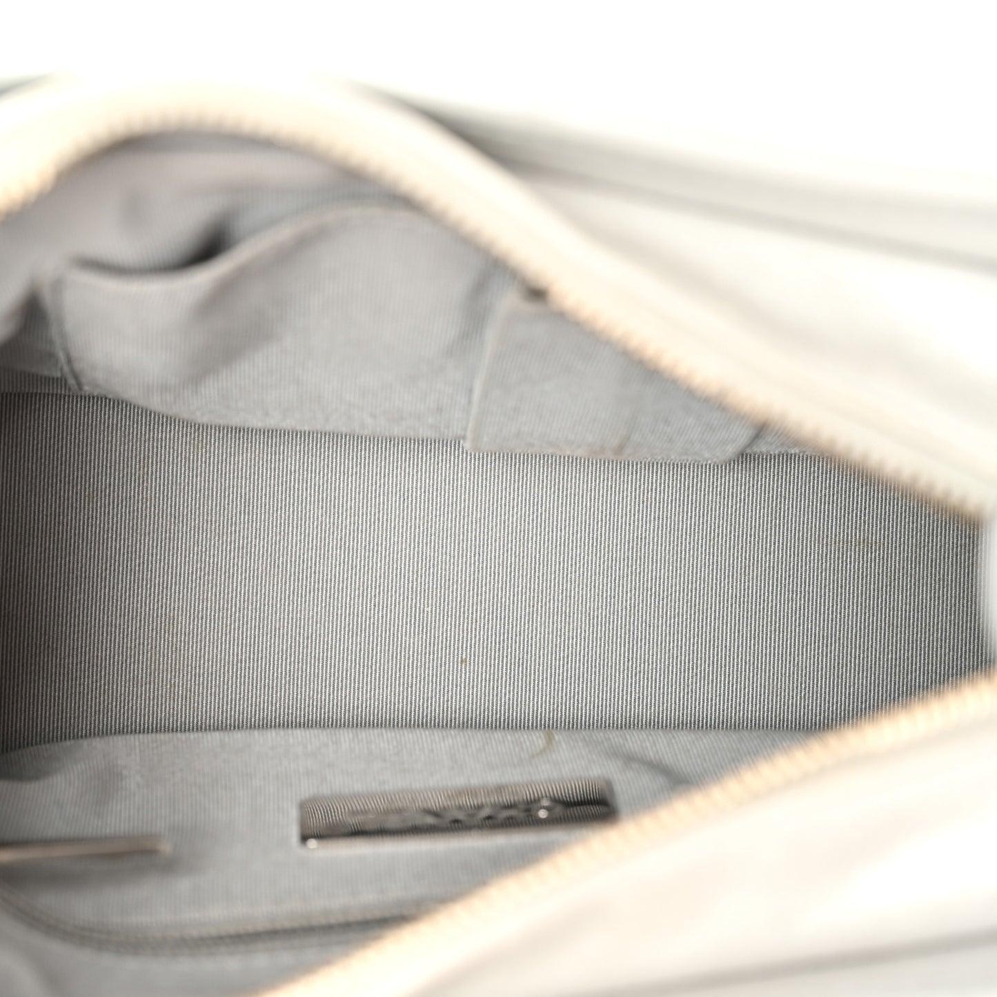 Metallic Aged Calfskin Quilted Small Gabrielle Hobo Silver
