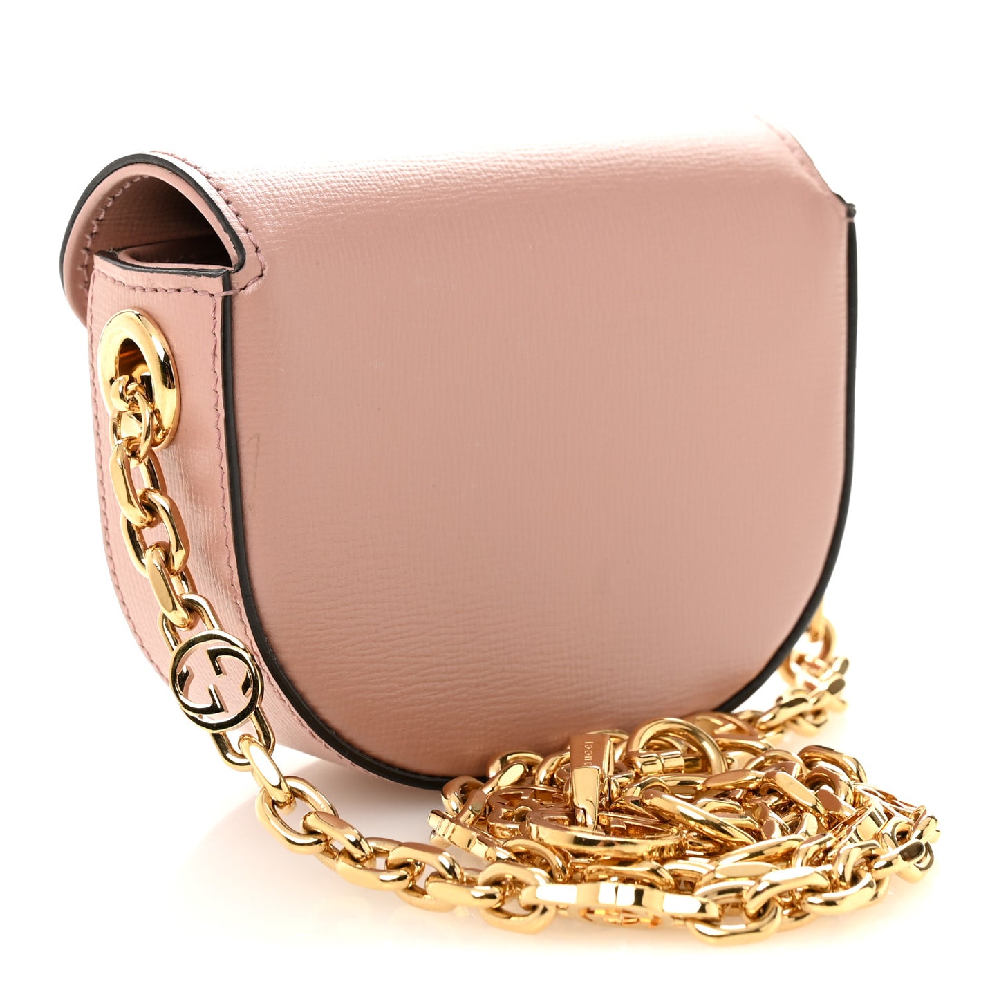 Azalea Calfskin Crystal GG Monogram Mini Horsebit 1955 Waist Bag Pink