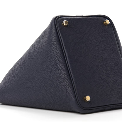 Hermes Taurillon Clemence Picotin Lock 18 PM Bleu Nuit 6 of 11
