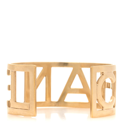 Chanel Metal Logo Cuff Gold 3 of 6