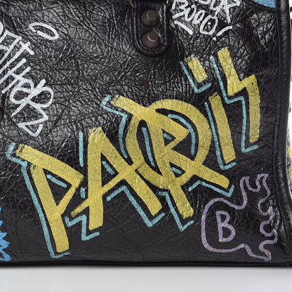 Balenciaga Agneau Graffiti All Over Classic Hardware S City Black Multicolor 11 of 14