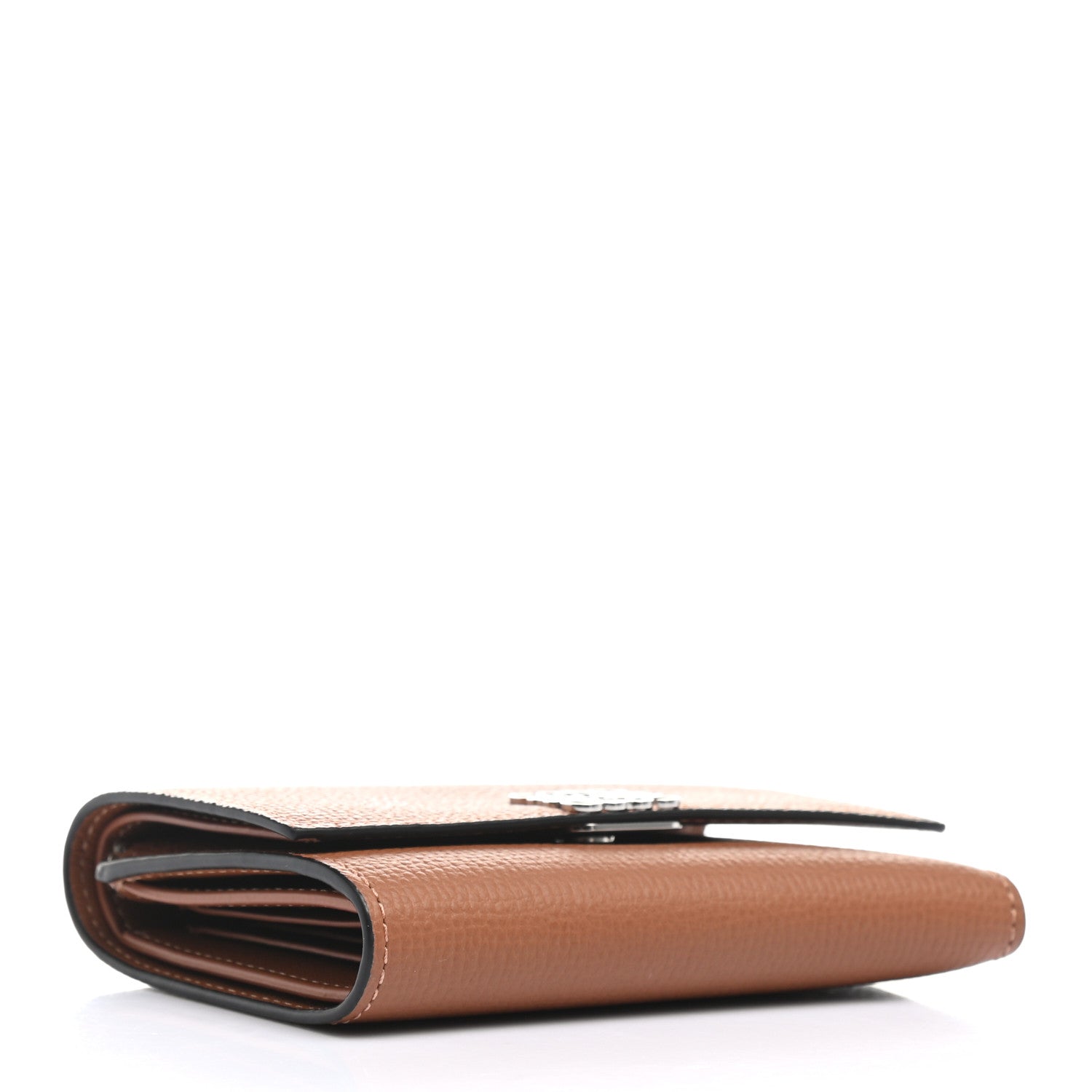 Loewe Pebble Grain Calfskin Anagram Small Vertical Wallet Tan 4 of 11