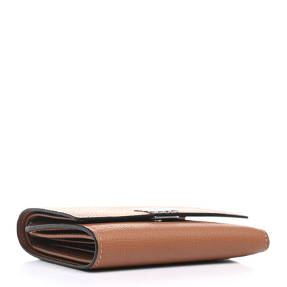 Loewe Pebble Grain Calfskin Anagram Small Vertical Wallet Tan 4 of 11