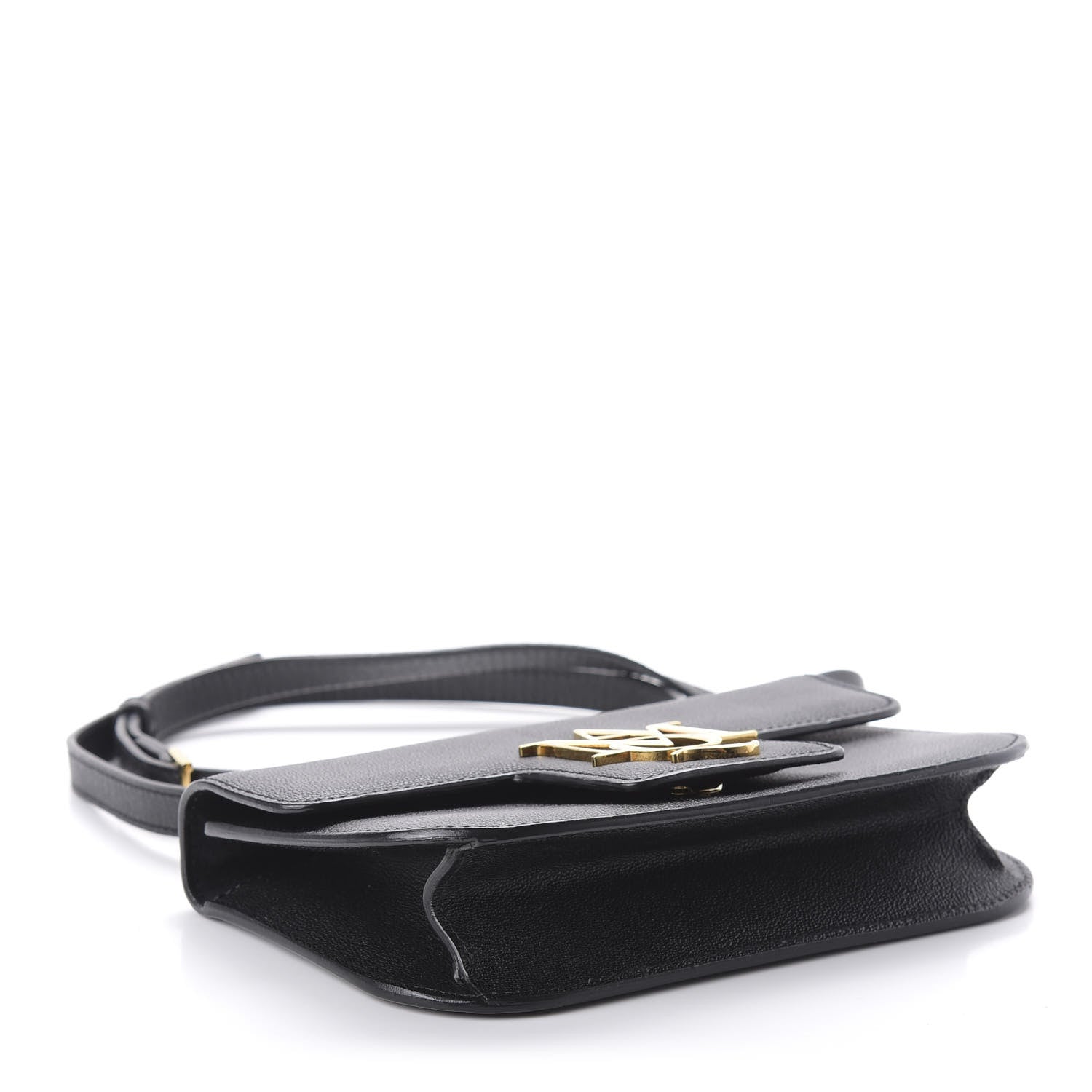 Alexander McQueen Grained Calfskin Small Insignia Flap Black 4 of 9