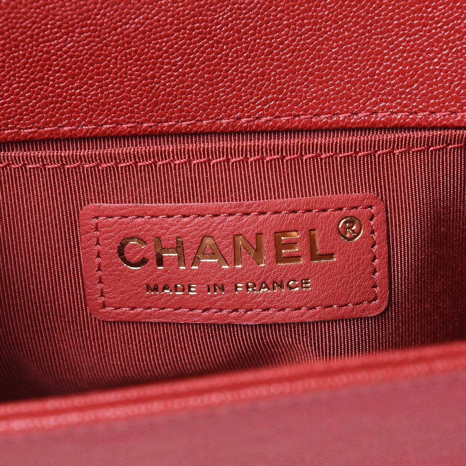 Chanel Caviar Quilted Small Boy Flap Dark Red 6 of 10