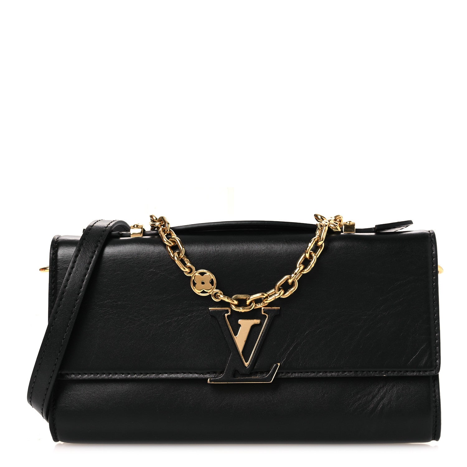 Louis Vuitton Calfskin LV Wallet On Chain Capucines Black 1 of 16