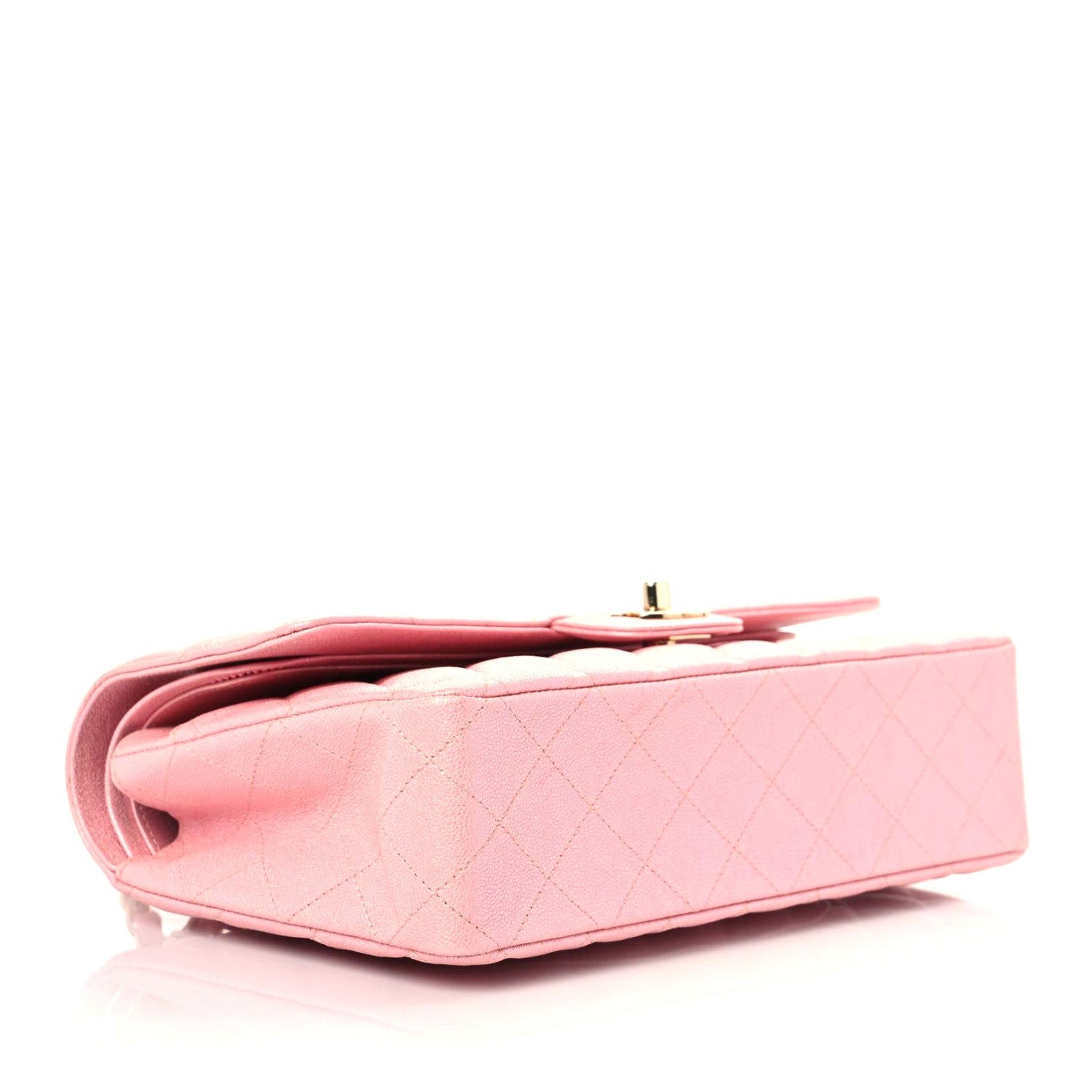 Chanel Iridescent Caviar Quilted Medium Double Flap Rose Pink 4 of 9