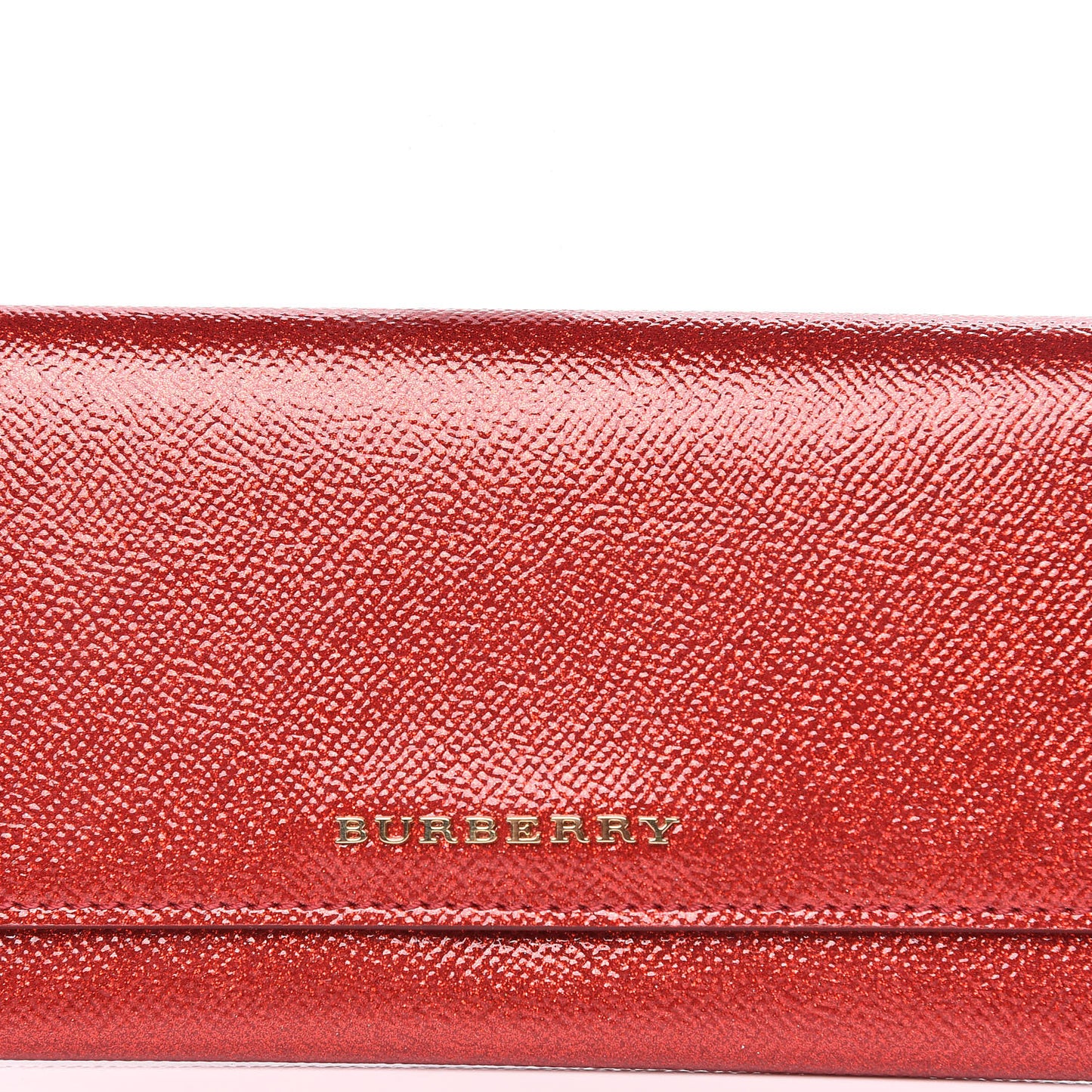 Patent Glitter Porter Continental Wallet Military Red