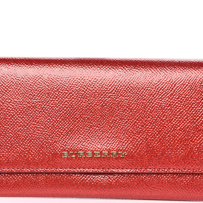 Burberry Patent Glitter Porter Continental Wallet Military Red 8 of 8