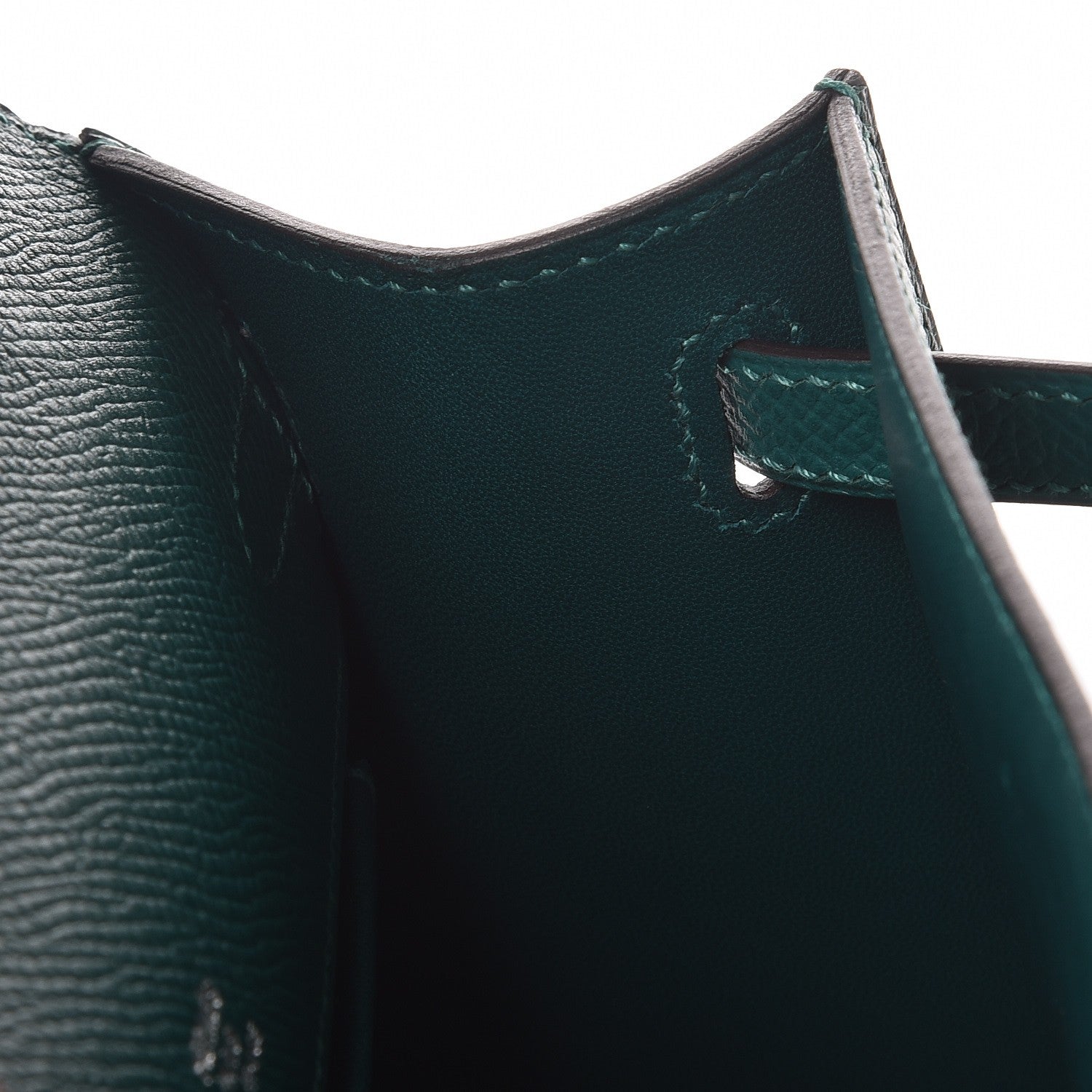 Hermes Epsom Kelly Pochette Clutch Malachite 15 of 24