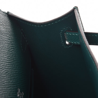 Hermes Epsom Kelly Pochette Clutch Malachite 15 of 24